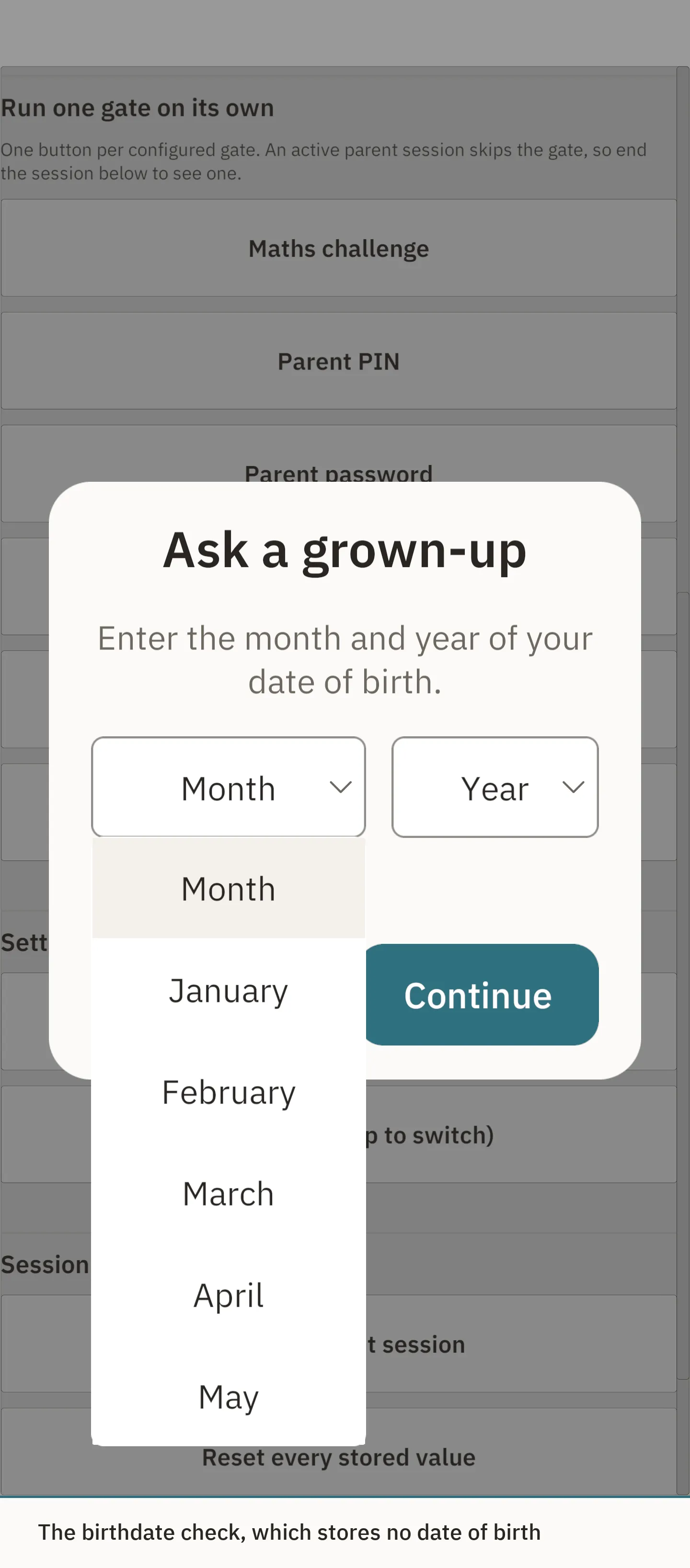 The birthdate check