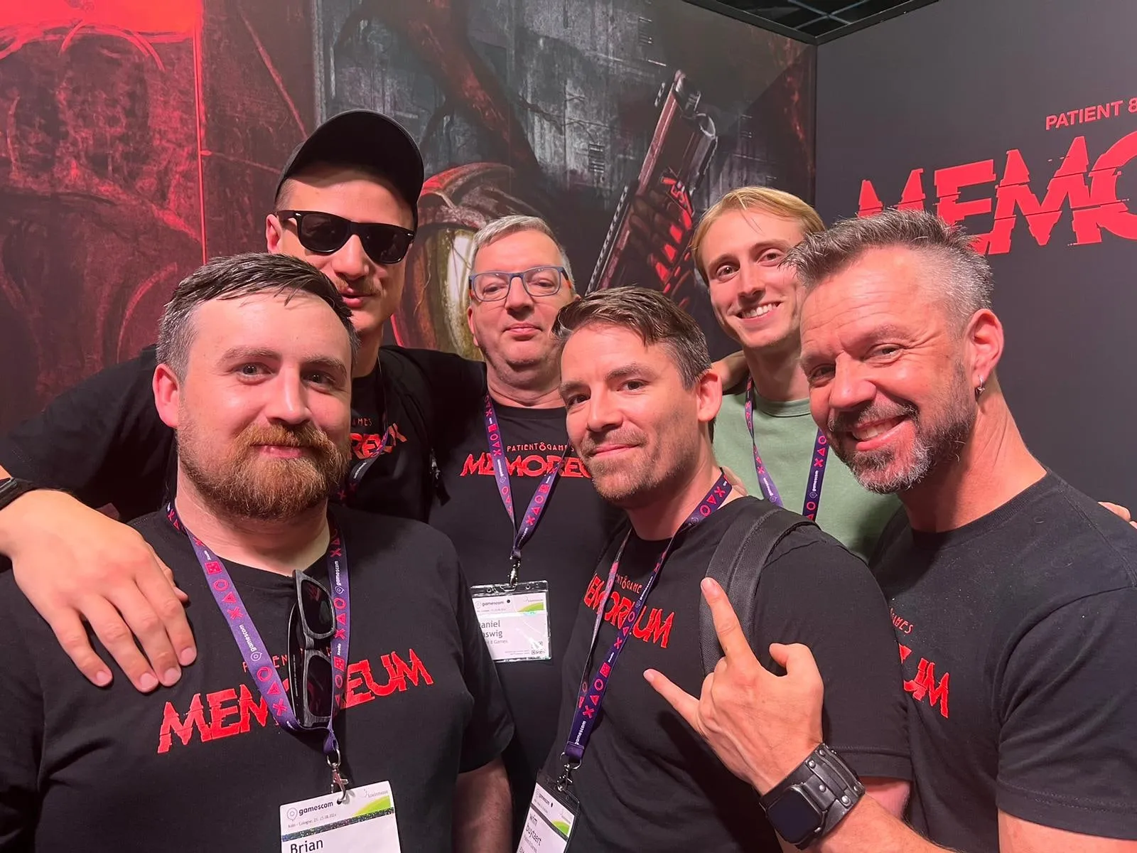 The team on the Memoreum booth
