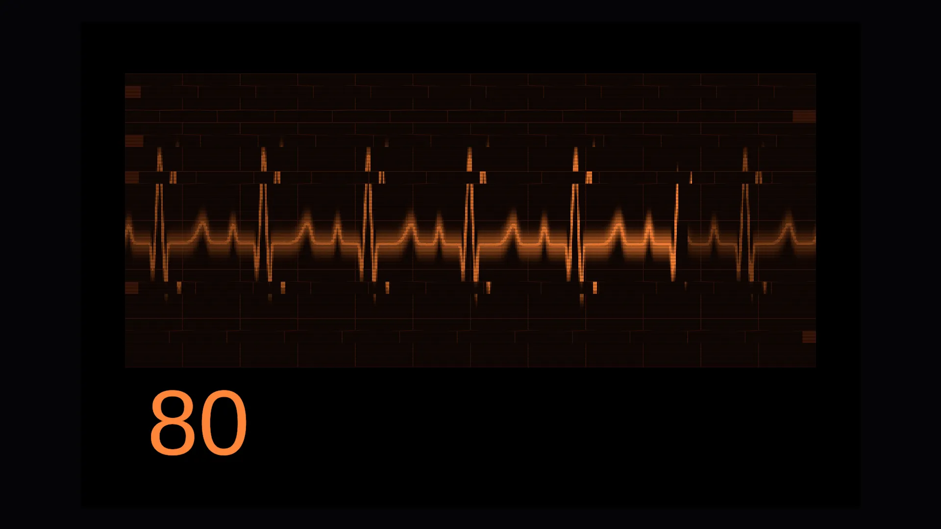 A damaged monitor style for a horror game